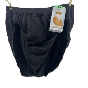 Barelythere Women's Solid Microfiber Hi-Cut Panty Black Womens Size 8/9